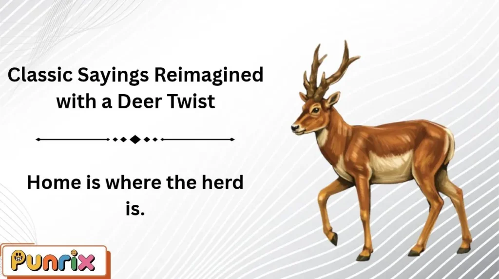Classic Sayings Reimagined with a Deer Twist